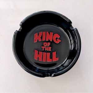 King of the Hill Ashtray Vintage Black and Red